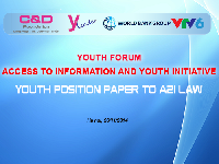 Access to Information (A2I) and Youth Initiative