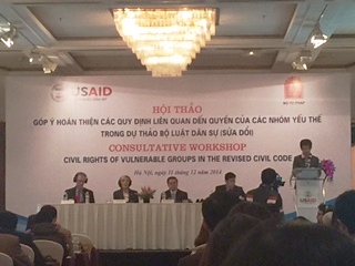 CONSULTATIVE WORKSHOP: Civil rights of vulnerable groups in the revised civil code.